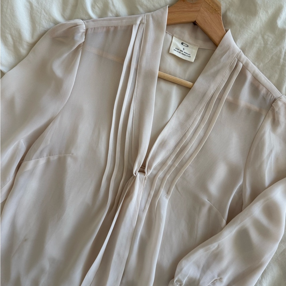 Pins & Needles Sheer Blouse in Cream